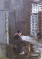 Anders Zorn  - Peintures - Intérieur d'une fabrique de tapisserie à Madrid