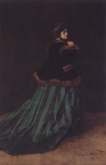 Claude Monet  - Peintures - Camille (La dame en robe verte)