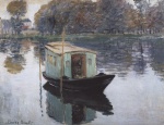 claude monet  - paintings - Das Atelierboot