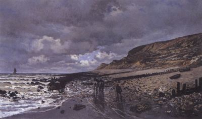 Das Kap von La Heve bei Ebbe