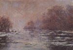 Claude Monet  - Peintures - Le débâcle à Vétheuil