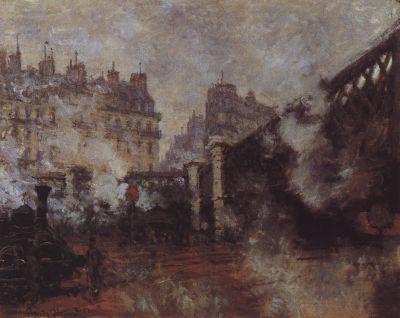 Die Europabruecke am Bahnhof Saint Lazare