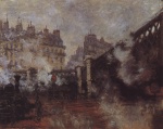 Claude Monet  - Peintures - Le pont de l’Europe à la gare Saint-Lazare