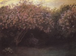 Claude Monet  - paintings - Fliederbuesche bei truebem Wetter