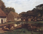 Claude Monet  - Peintures - Corps de ferme en Normandie