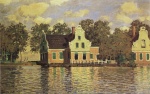 Claude Monet  - Peintures - Maisons au bord de l'eau