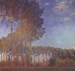 Claude Monet  - Peintures - Peupliers au soleil