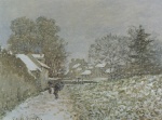 Claude Monet  - Peintures - Neige à Argenteuil