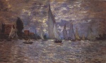 Claude Monet  - Peintures - Voiliers (Régate à Argenteuil)