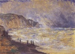 Claude Monet  - paintings - Stuermisches Meer bei Pourville