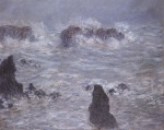 Claude Monet  - Peintures - Tempête sur la côte de Belle-Ille