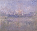Claude Monet  - Peintures - Vétheuil dans le brouillard