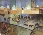 August Macke  - Peintures - Kairouan