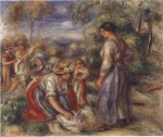 Pierre Auguste Renoir  - paintings - Die Waescherinnen