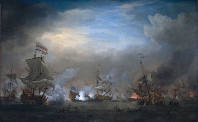 Batailles navales -   - Nuit avant la bataille de Texel