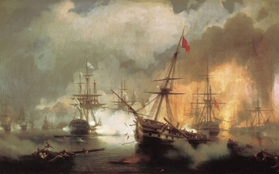 Naval battles -   - Seeschlacht bei Navarino