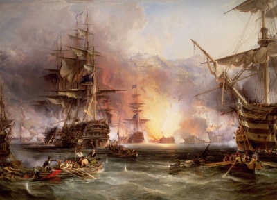 Seeschlachten - Motiv Bilder Gemälde - The Bombardment of Algiers