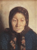 Anna Kristine Ancher - paintings - Alte Fischersfrau