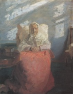 Anna Ancher - Bilder Gemälde - Ave Hedvig Bronum in der blauen Stube