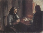 Anna Kristine Ancher - paintings - Bei der Mahlzeit