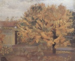 Anna Ancher - paintings - Birnbaum in Anchers Vorgarten
