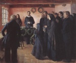 Anna Kristine Ancher - paintings - Ein Begraebnis