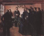 Anna Ancher - paintings - Ein Begraebnis