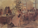 Anna Kristine Ancher  - paintings - Eine Naehschule in Skagen