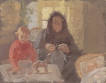 Anna Ancher  - Bilder Gemälde - Großmutter mit ihren Enkelkindern