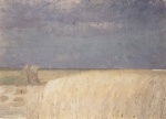 Anna Ancher  - Bilder Gemälde - Kornfeld zur Erntezeit