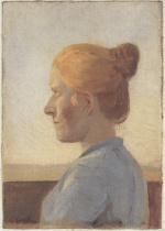 Anna Kristine Ancher  - paintings - Portrait Karen Svendsen