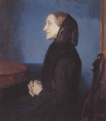 Anna Kristine Ancher  - paintings - Portrait von Ane Hedwig Brondum (Mutter der Kuenstlerin)