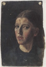 Anna Kristine Ancher  - paintings - Selbstportrait