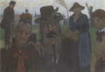 Hans Baluschek - paintings - Das Hoerrohr