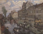 Hans Baluschek - Peintures - Canal Friedrich (pont de la vierge)