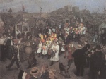Hans Baluschek  - paintings - Sommerfest in der Laubenkolonie