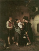 Franz von Defregger - Peintures - La visite des tantes
