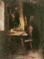 Franz von Defregger - paintings - Das Atelier