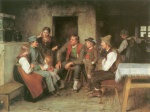 Franz von Defregger - Bilder Gemälde - Der Urlauber