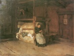 Franz von Defregger  - Peintures - Chambre à la cour