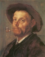 Franz von Defregger  - Peintures - Portrait d´homme