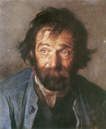 Franz von Defregger  - Peintures - Portrait d'un paysan