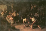 Franz von Defregger  - Bilder Gemälde - Ringkampf