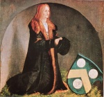 Albrecht Dürer - paintings - Der Stifter Jacob Heller mit Wappen