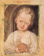 Albrecht Dürer  - Peintures - Jésus enfant avec  globe terrestre