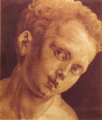 Albrecht Dürer  - Bilder Gemälde - Knabenkopf nach rechts geneigt