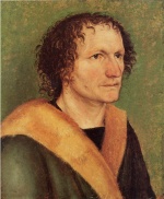 Albrecht Dürer  - paintings - Maennliches Portrait vor gruenem Grund