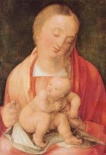 Albrecht Dürer  - Bilder Gemälde - Maria mit dem hockenden Kind