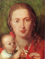 Albrecht Dürer  - Peintures - Marie avec l'œillet