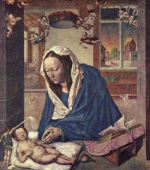 Albrecht Dürer  - Bilder Gemälde - Maria und Kind